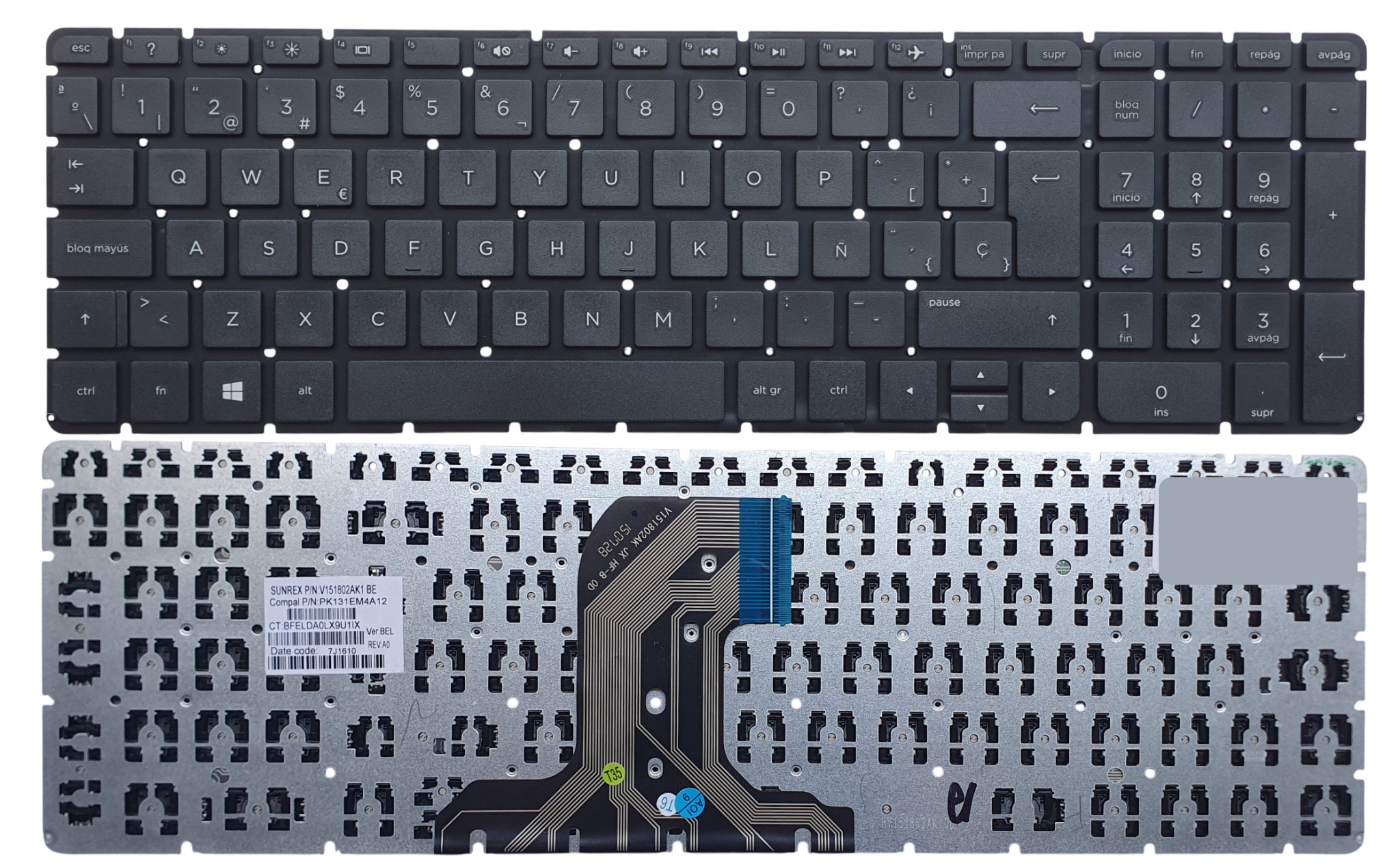 TECLADO Hp 15 AC ORIGINAL 15-BA 15-AY 15-AC 250 G4 255 G4 - NUEVO - ESPAÑOL - OFERTA